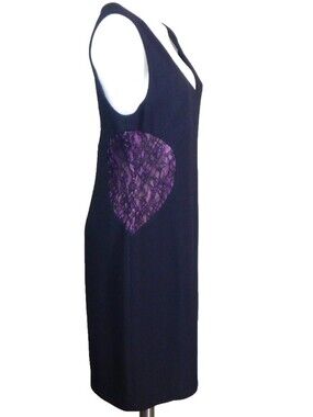 David Meister Lace Panel Sheath Dress